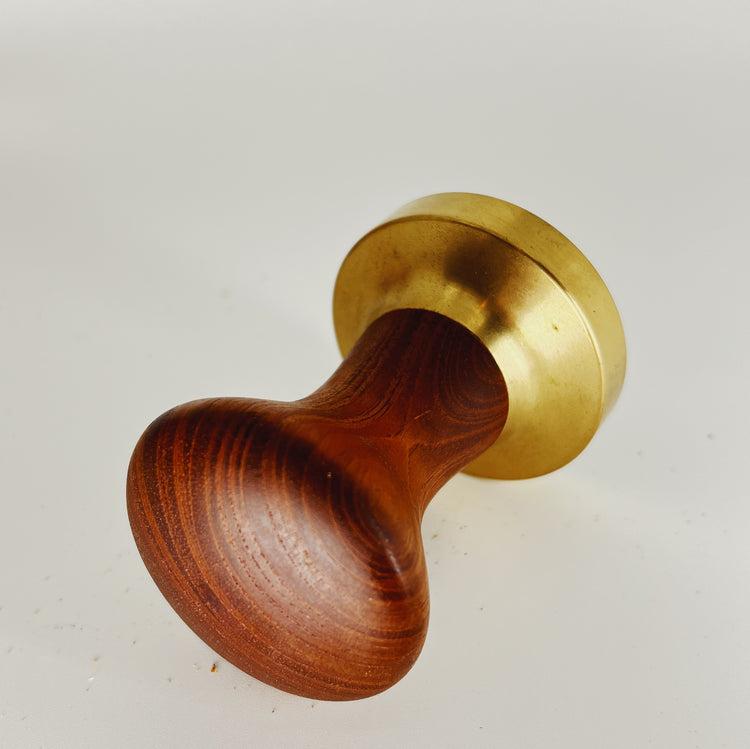 TMPR10 - 58.2mm Brass + Red Cedar Espresso Tamper