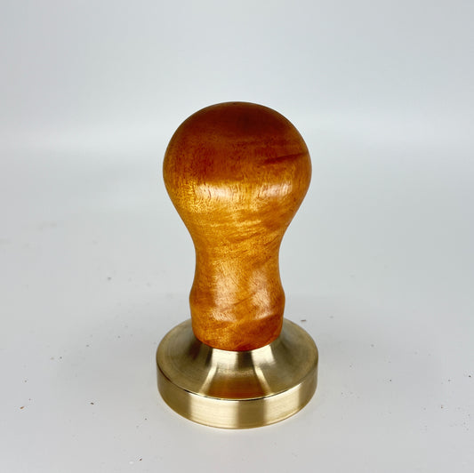 TMPR13 - 58.2mm Brass + Red Ash Espresso Tamper