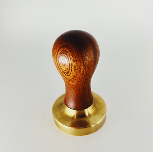 TMPR05 - 58.2mm Brass + Red Cedar Espresso Tamper