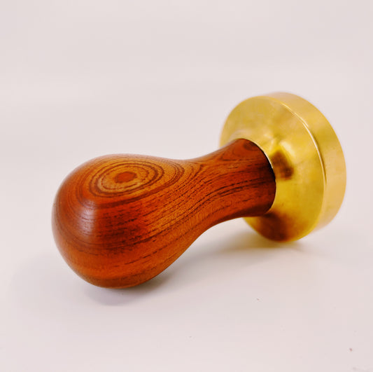 TMPR05 - 58.2mm Brass + Red Cedar Espresso Tamper