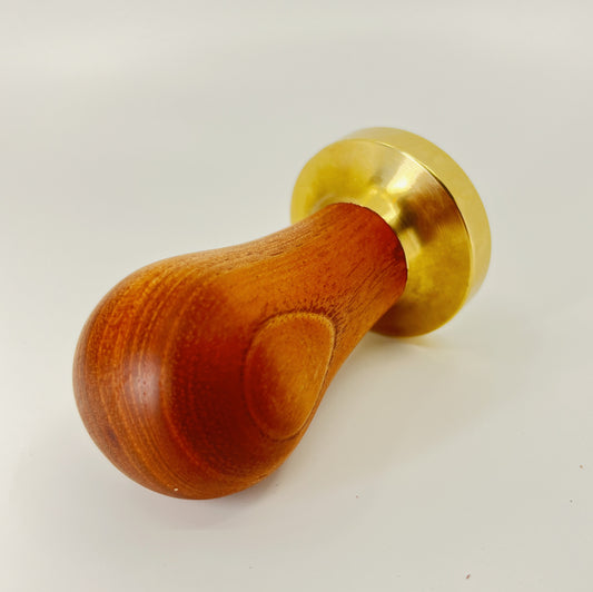TMPR06 - 58.2mm Brass + Red Cedar Espresso Tamper