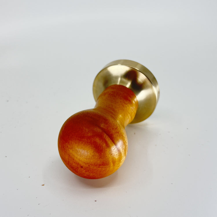 TMPR13 - 58.2mm Brass + Red Ash Espresso Tamper