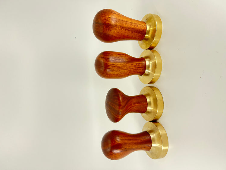 TMPR06 - 58.2mm Brass + Red Cedar Espresso Tamper