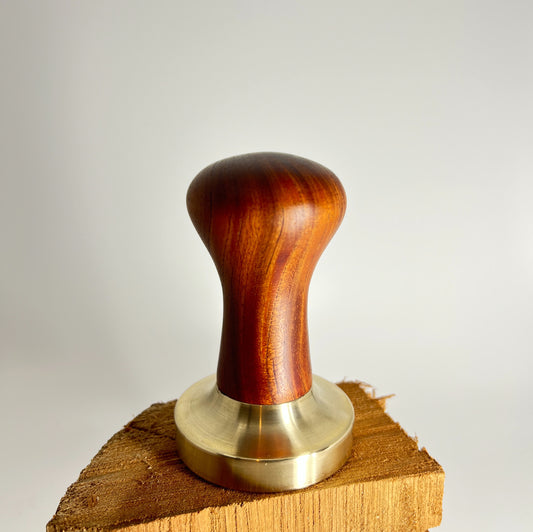 TMPR07 - 58.2mm Brass + Red Cedar Espresso Tamper