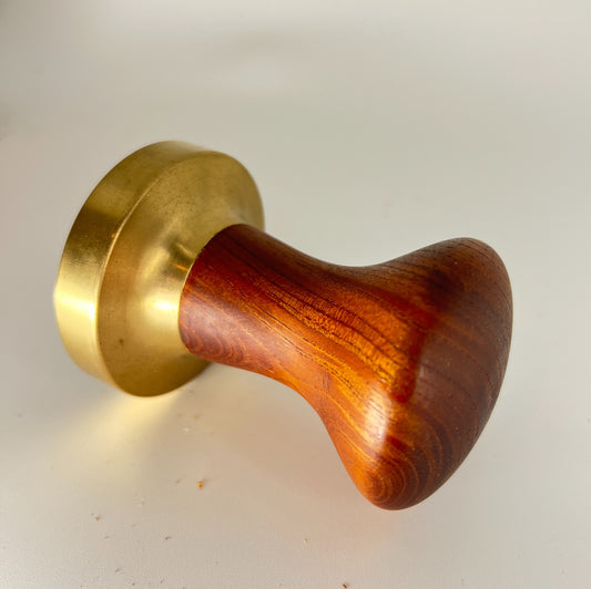 TMPR10 - 58.2mm Brass + Red Cedar Espresso Tamper