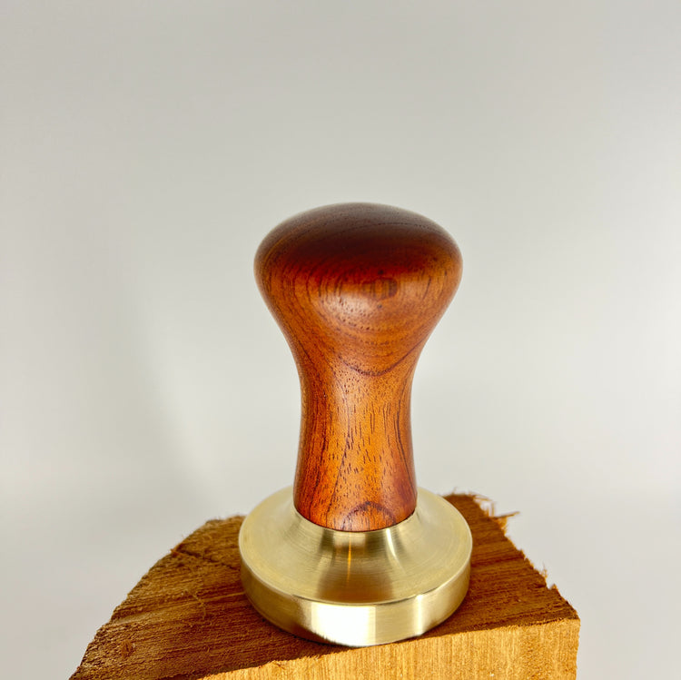 TMPR07 - 58.2mm Brass + Red Cedar Espresso Tamper