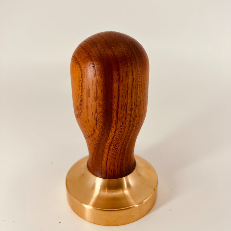 TMPR01 - 58.2mm Brass + Red Cedar Espresso Tamper