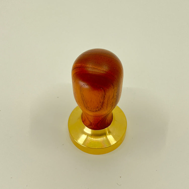 TMPR01 - 58.2mm Brass + Red Cedar Espresso Tamper