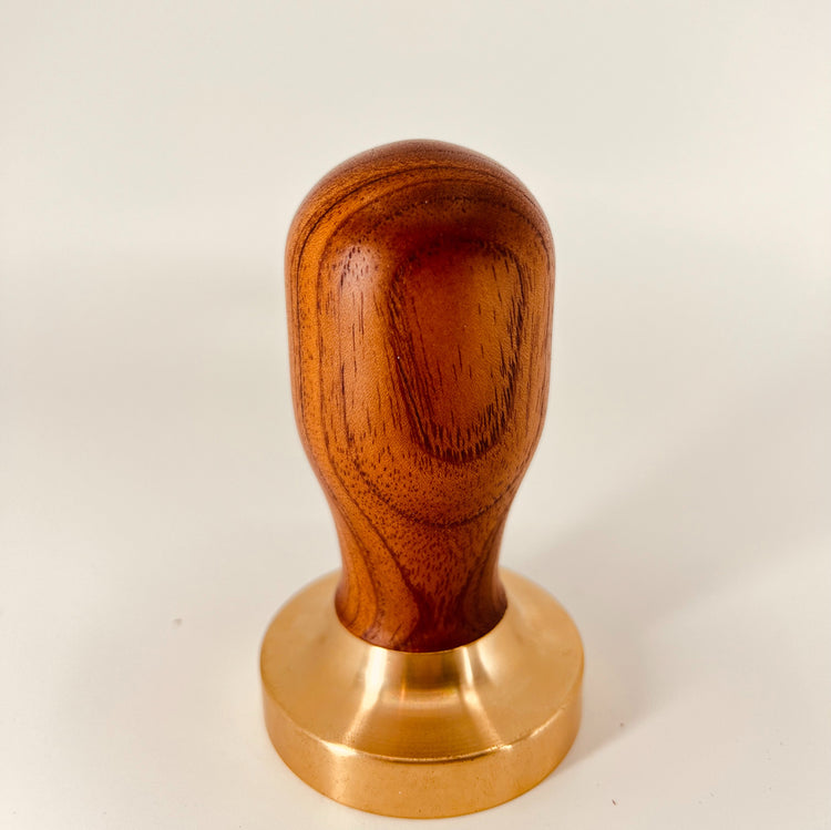 TMPR01 - 58.2mm Brass + Red Cedar Espresso Tamper